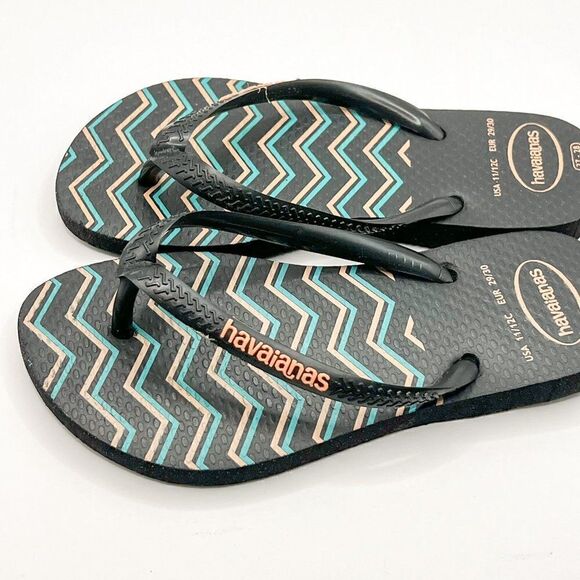 Havaianas Chevron Stripe Sandals, Size 11/12 - Picture 2 of 3